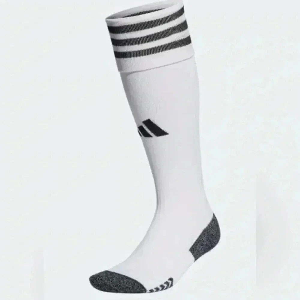 NWT Adidas Adi 23 black white performance soccer athleisure football socks M